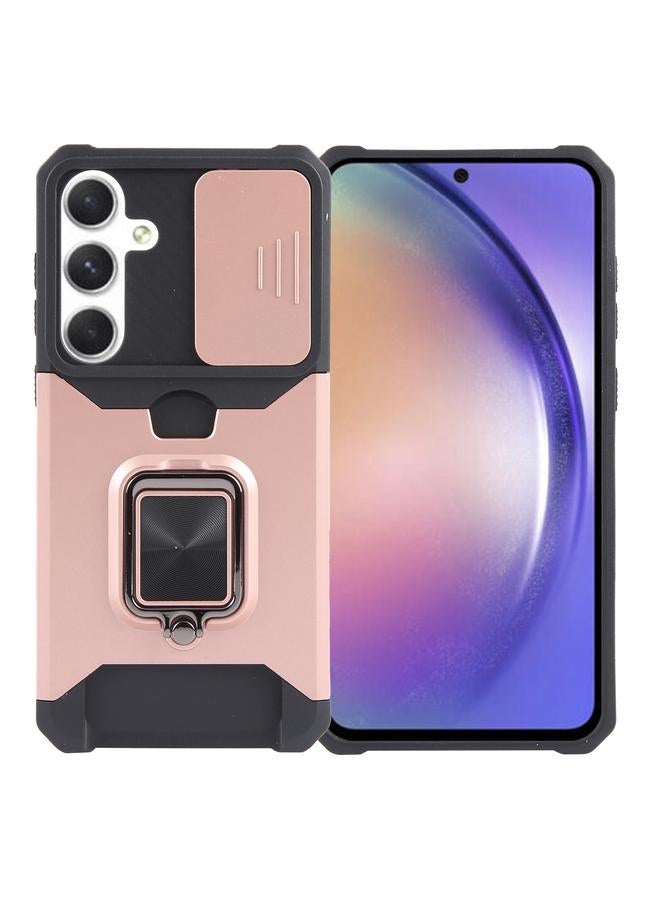 اس-توب جراب لهاتف Samsung Galaxy A55 مزود بكاميرا وفتحة بطاقة وغطاء هاتف PC+TPU - Image 1