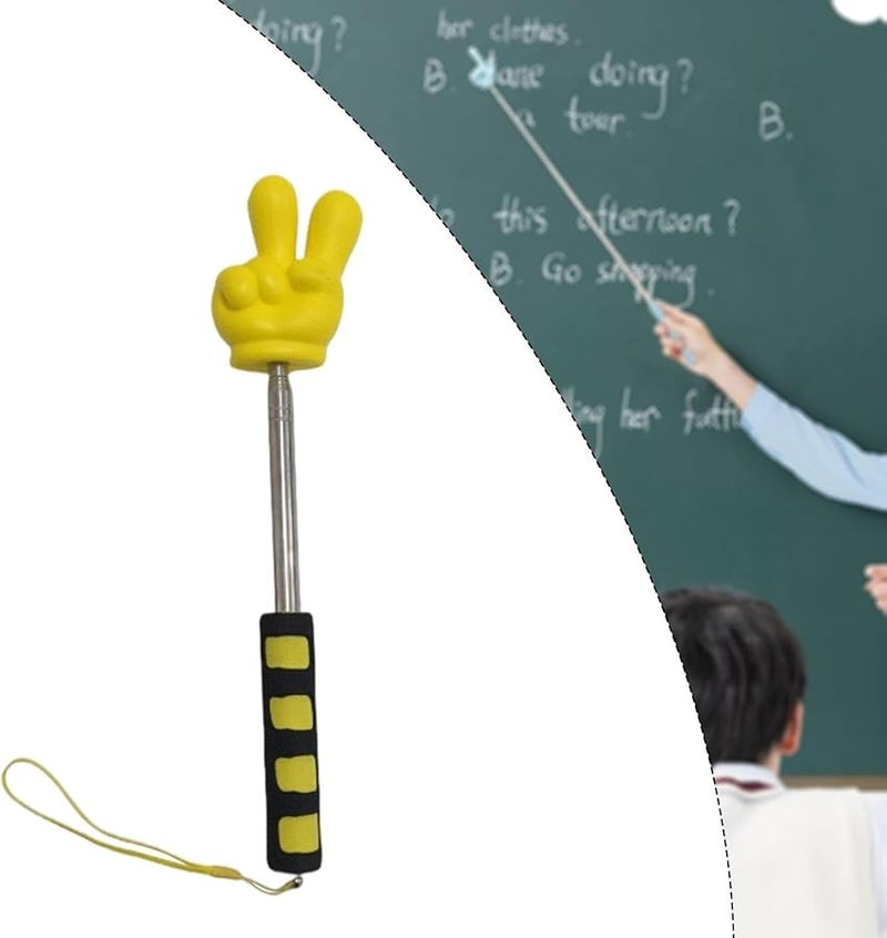 مؤشر المعلم القابل للسحب للفصول الدراسية والعروض التقديمية في المؤتمرات والتدريس والتدريب أصفر النصر - Image 3