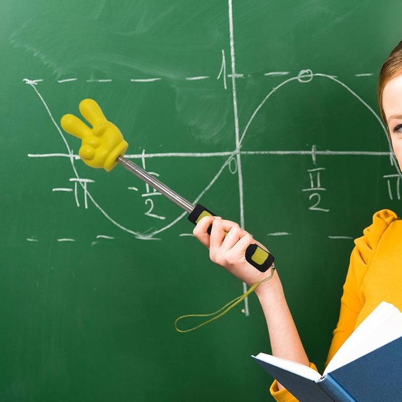 مؤشر المعلم القابل للسحب للفصول الدراسية والعروض التقديمية في المؤتمرات والتدريس والتدريب أصفر النصر - Image 4