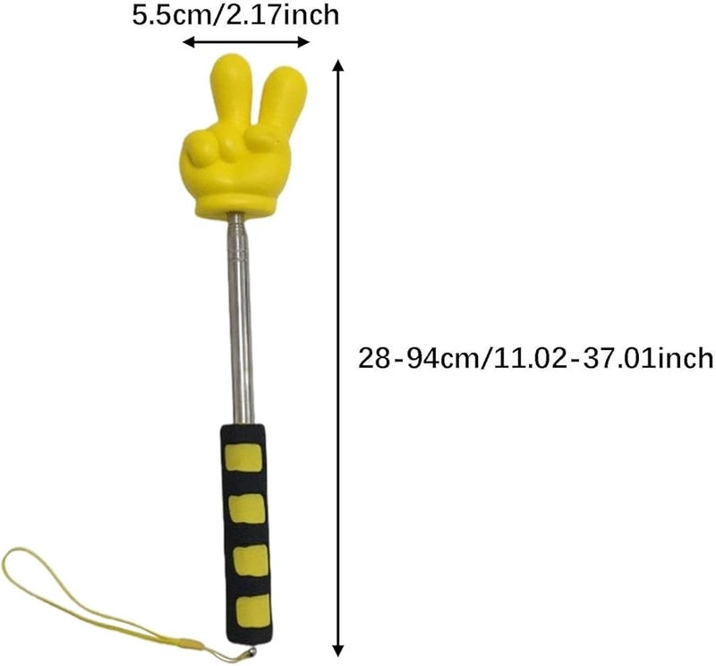 مؤشر المعلم القابل للسحب للفصول الدراسية والعروض التقديمية في المؤتمرات والتدريس والتدريب أصفر النصر - Image 1