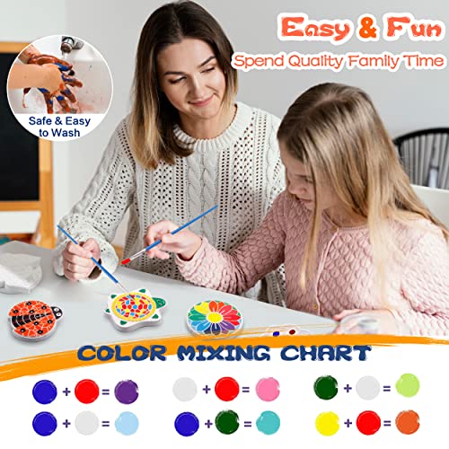 IFLOVE Paint Your Own Stepping Stones for Kids Craft Kits,Arts and Crafts for Kids Ages 4-8,5 Pack Painting Crafts for Girls Ages 8-12，Outdoor Toys Art Supplies Toddler Birthday Gift (Multicolored) - Image 4
