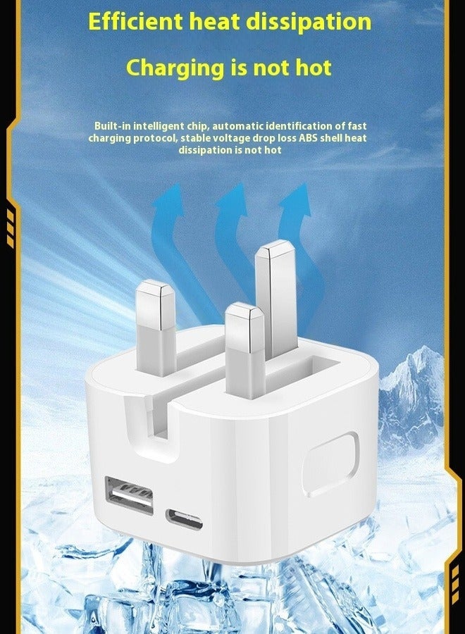 35W USB-C Power Adapter White Charger Fast USB C Charger iPhone 15 Fast Charger Head Type-C Power Plug Universal Travel Adapter USB-C Plug For Both Android And Apple Can Charge iPhone 15/15 Pro Max/15 Pro/15 Plus/14/13/12/11,etc White - Image 3