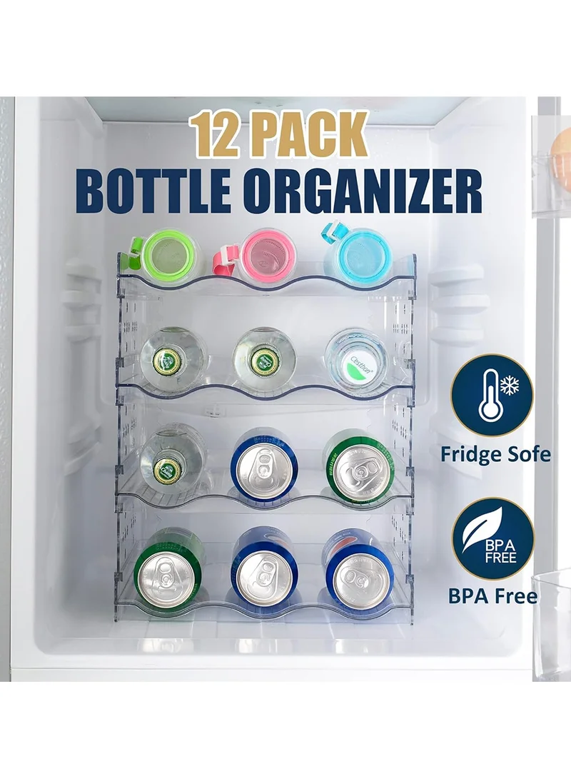 Quesera  4 Pack Stackable Water Bottle Organizer/Holder -   for Cabinet , Kitchen Pantry n and Fridge  | Best Price UAE