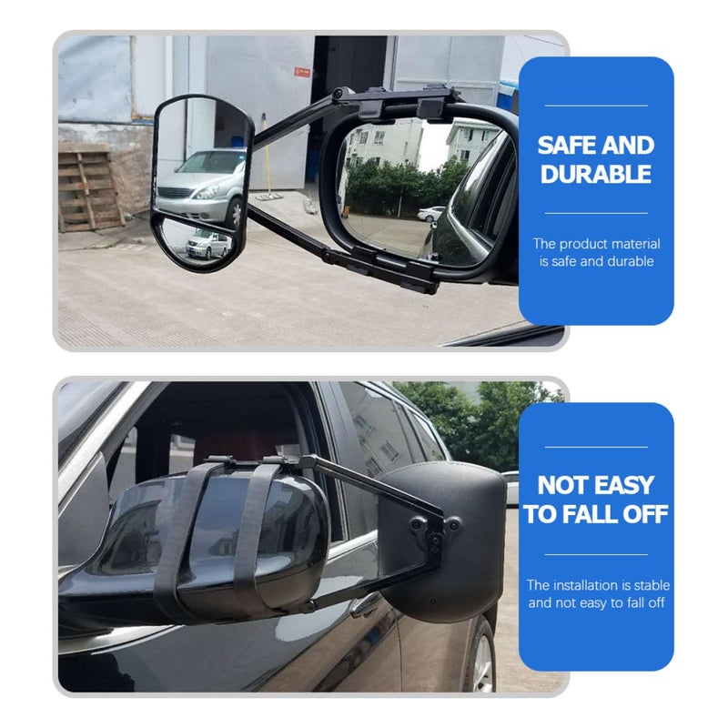 Adjustable Truck Mirror Extensions for Towing Trailers and RVs Extended Length Compatible with Cars - Image 4
