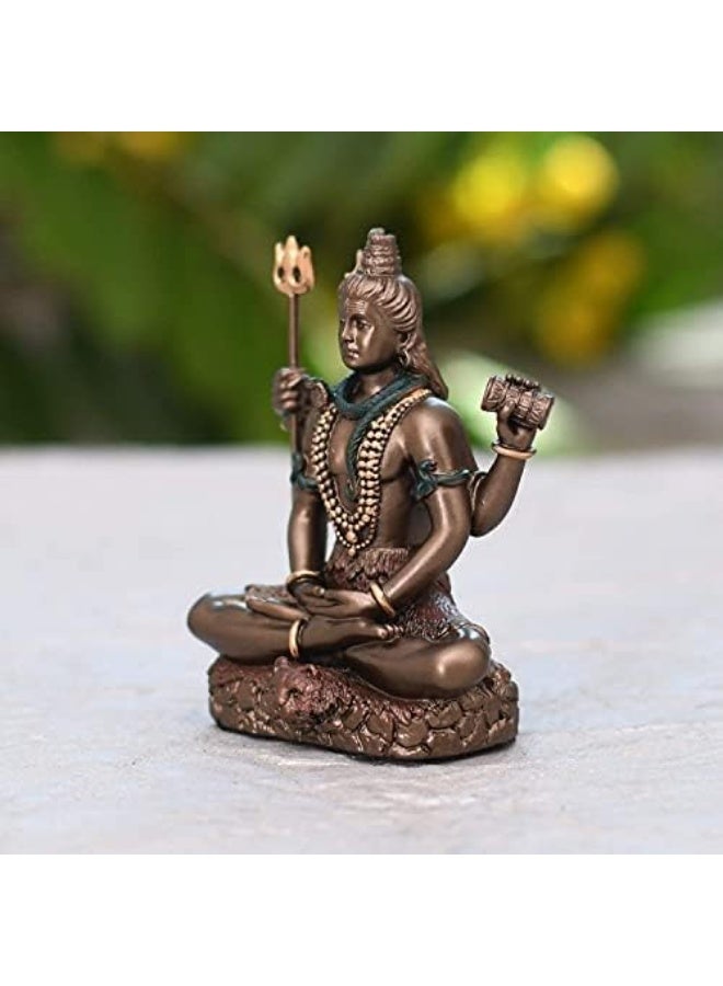 Collectible India Lord Shiva Idol Shiv Padmasana Sitting Statue | Gift Item for Home Family and Friends (3.1 Inches) - Image 3