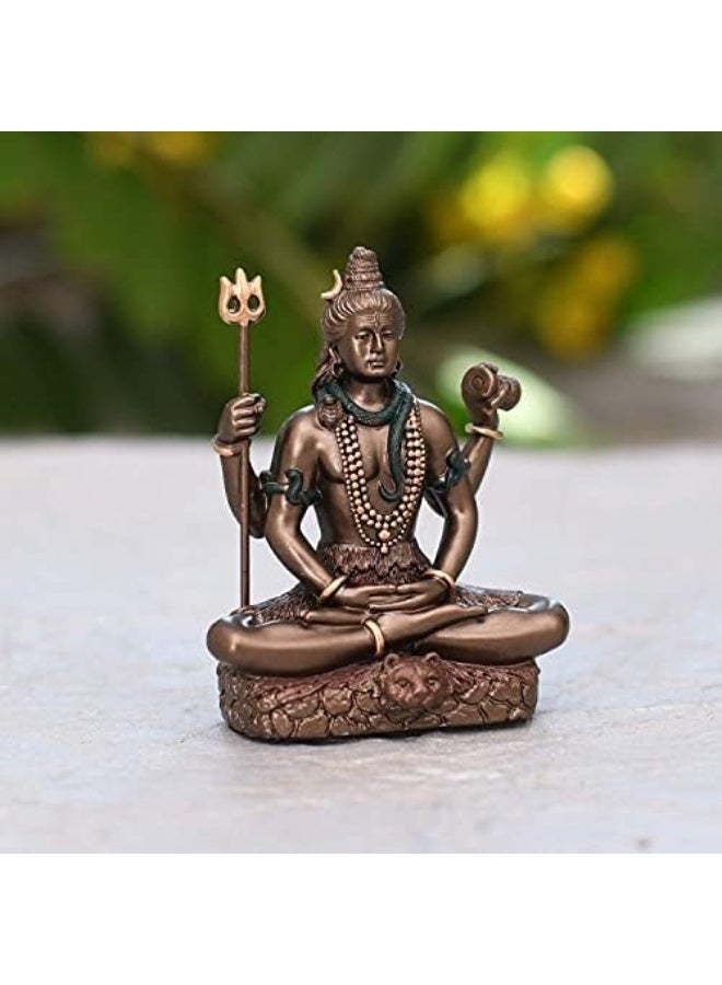 Collectible India Lord Shiva Idol Shiv Padmasana Sitting Statue | Gift Item for Home Family and Friends (3.1 Inches) - Image 2