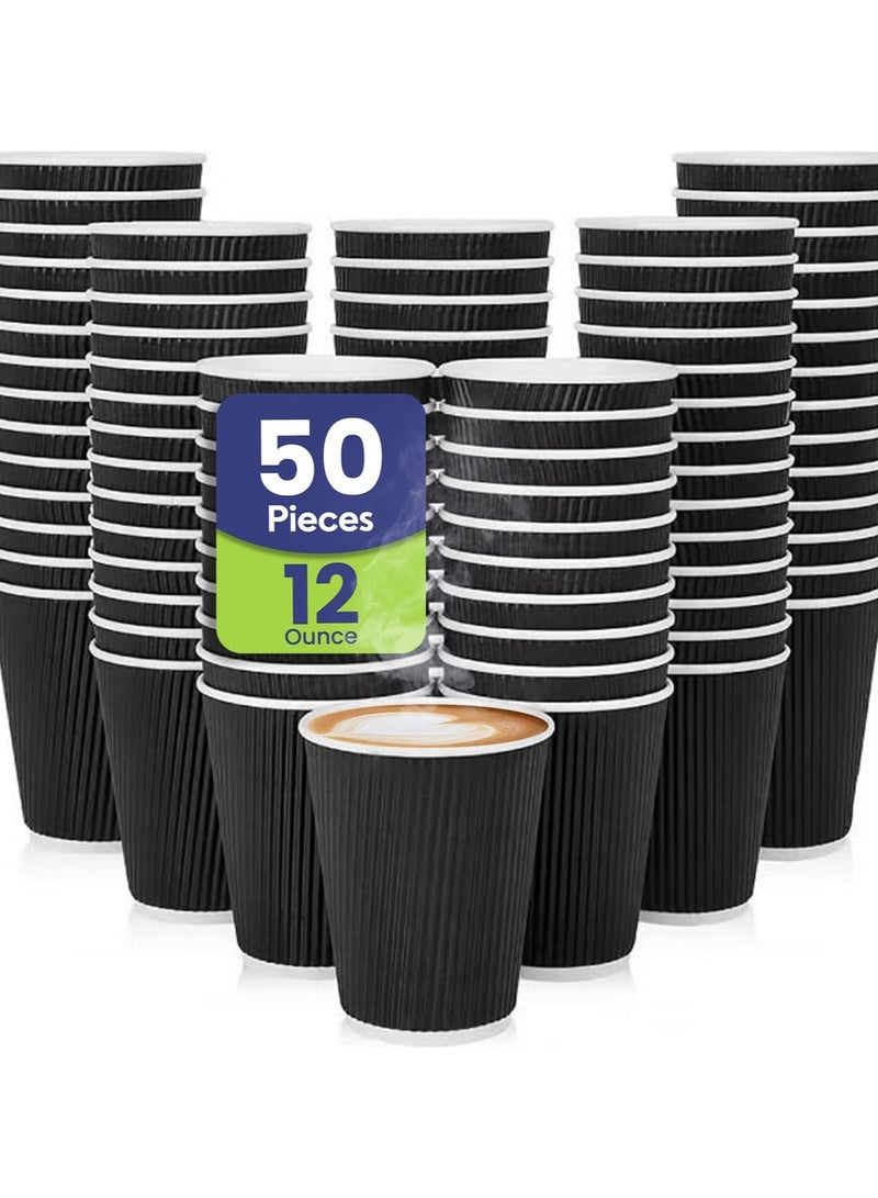 إس إن إتش باكينج كوب قهوة تموج 12 أونصة بدون غطاء مناسب للمنزل والمكتب والمطاعم ، عبوة من 50 قطعة - Image 1