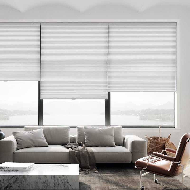 LazBlinds Cordless Cellular Shades, Light Filtering Honeycomb Shades for Home, Thermal Insulation Noise Reduction Blinds for Windows, 35'' W x 36'' H, White - Image 5