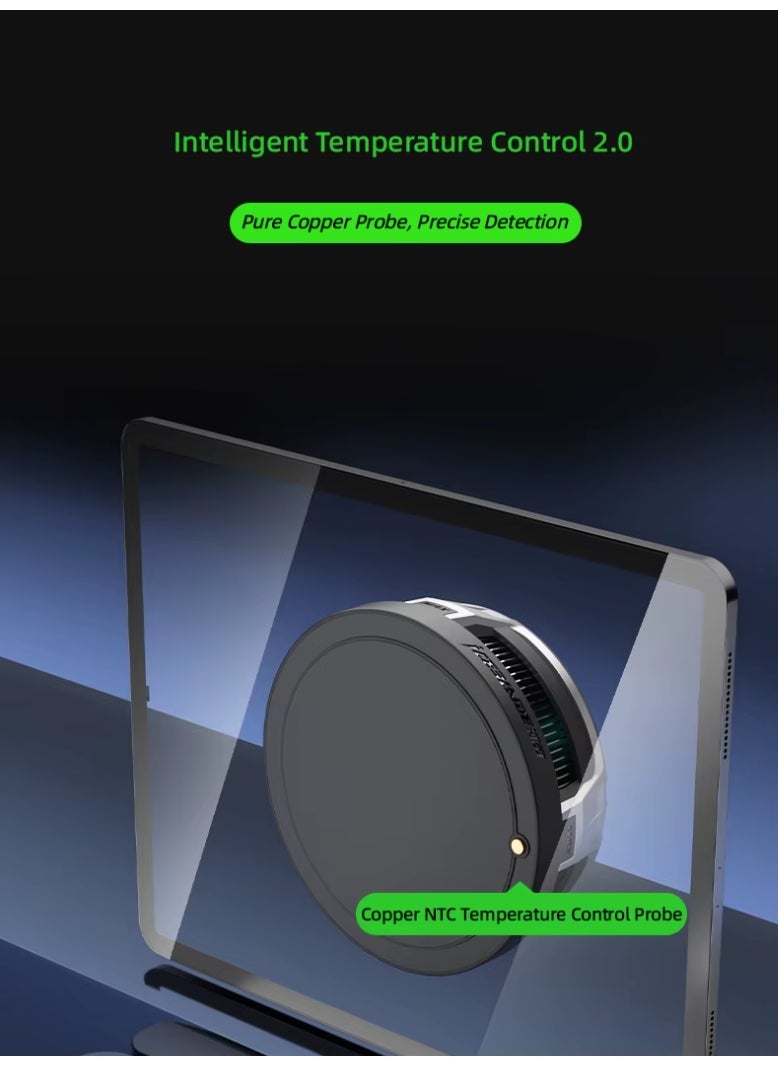 PIVA B2-MAX iPad Cooling Fan with 3 Speeds and RGB Lighting Control, 27W Super Cooling Technology, is specially designed for gaming enthusiasts and content creators with advanced cooling technologies and control via a dedicated app. Light weight, suitable for people who play gyroscope games on the iPad.
