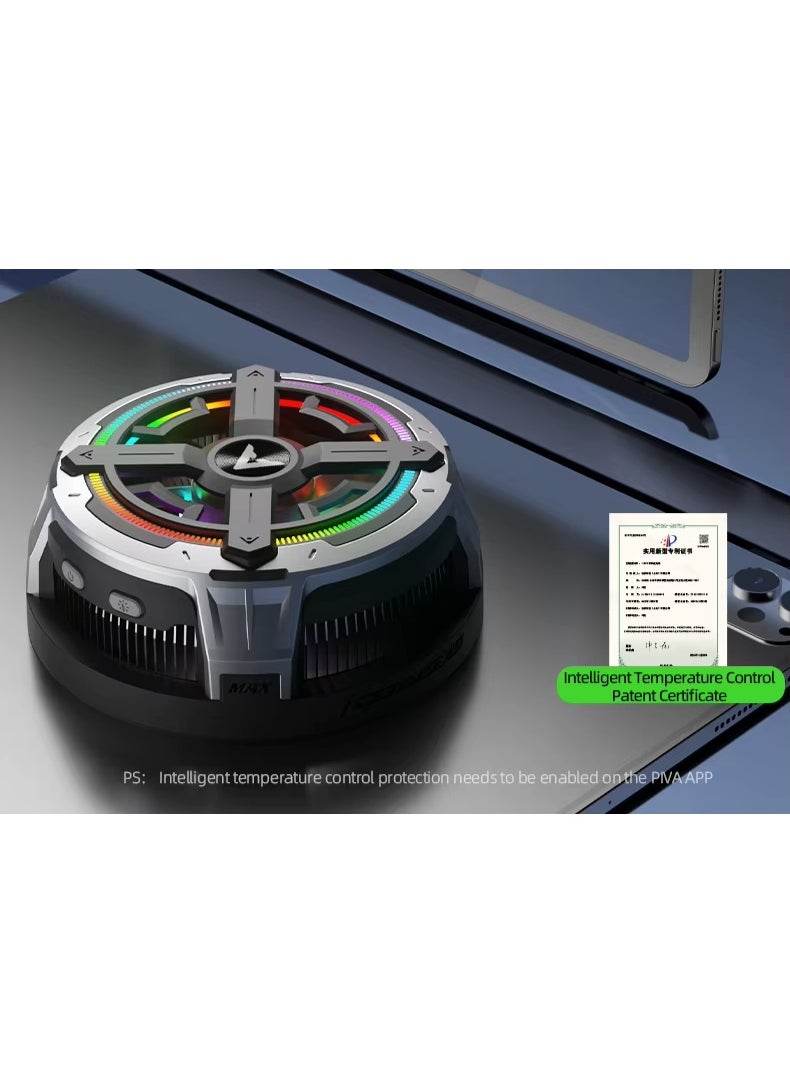 PIVA B2-MAX iPad Cooling Fan with 3 Speeds and RGB Lighting Control, 27W Super Cooling Technology, is specially designed for gaming enthusiasts and content creators with advanced cooling technologies and control via a dedicated app. Light weight, suitable for people who play gyroscope games on the iPad.