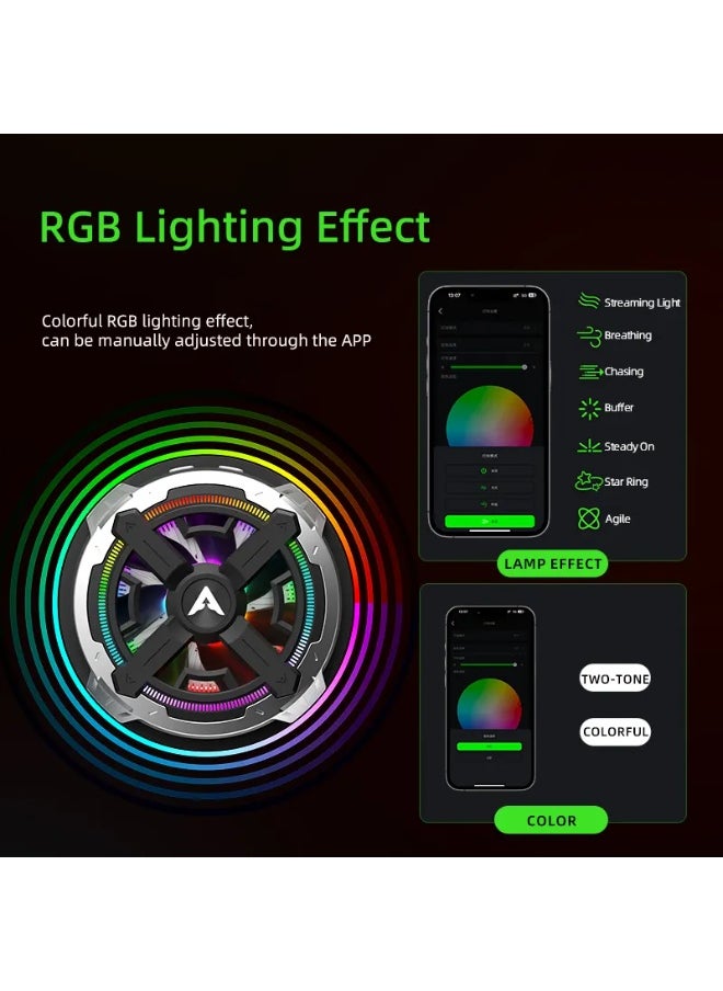 PIVA B2-MAX iPad Cooling Fan with 3 Speeds and RGB Lighting Control, 27W Super Cooling Technology, is specially designed for gaming enthusiasts and content creators with advanced cooling technologies and control via a dedicated app. Light weight, suitable for people who play gyroscope games on the iPad.