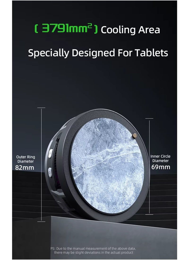 PIVA B2-MAX iPad Cooling Fan with 3 Speeds and RGB Lighting Control, 27W Super Cooling Technology, is specially designed for gaming enthusiasts and content creators with advanced cooling technologies and control via a dedicated app. Light weight, suitable for people who play gyroscope games on the iPad.