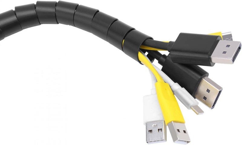 DLEIN 12mm X 5mtr Cable Protector Sleeve Spiral Wire Sleeve Cable Wrap Polyethylene for Robotics Machinery and 3D Printer CNC Machine Computer PC TV or Electric Wires Used for Commercial (White 5mtr) - Image 3