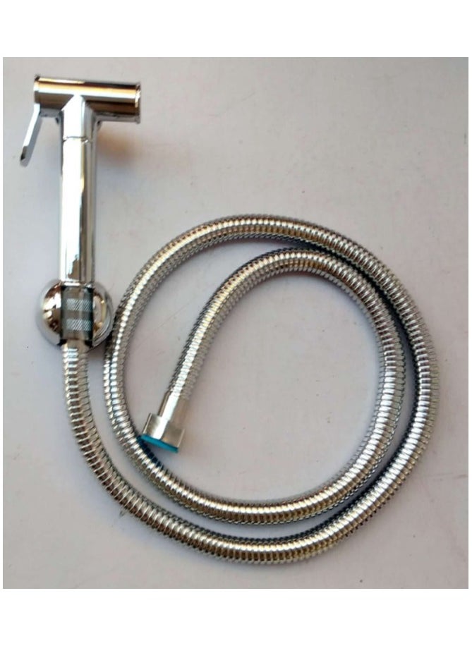 168 Brass shattaf with thermal hose and fixed for bathrooms  - Image 2