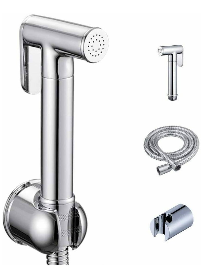 168 Brass shattaf with thermal hose and fixed for bathrooms  - Image 1