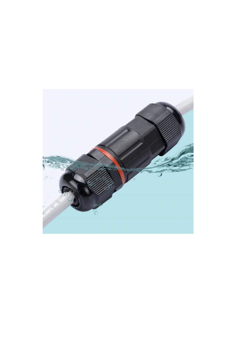 Outdoor Waterproof Wire Connector With IP68 Rating, Garden Construction Plant Fire Retardant Wire Connector for Wire Diameter 6-12mm (Max 3Cx4mm) 3PIN 250V 16A (Pack of 2 - Image 1