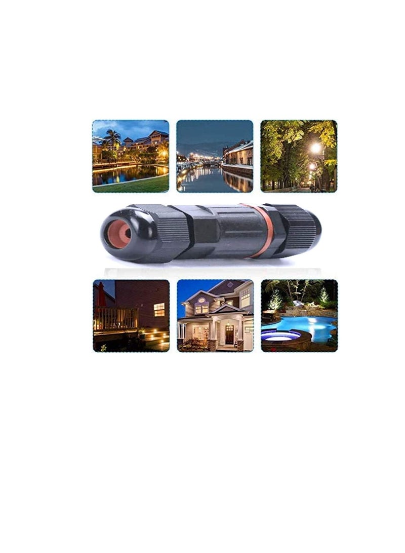 Outdoor Waterproof Wire Connector With IP68 Rating, Garden Construction Plant Fire Retardant Wire Connector for Wire Diameter 6-12mm (Max 3Cx4mm) 3PIN 250V 16A (Pack of 2 - Image 3