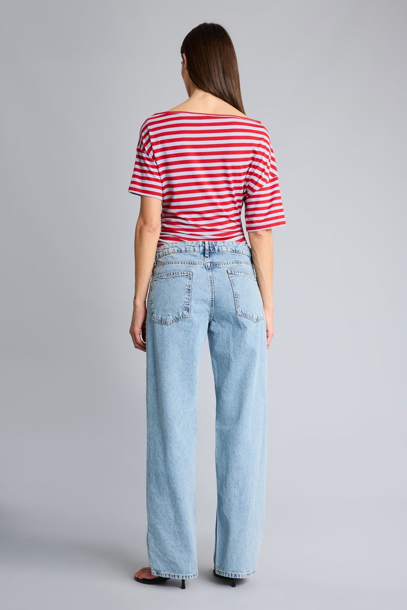 DeFacto Blue Woman 100% Cotton Low Waist Long Jeans Casual - Image 5