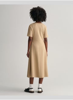 GANT Gant Flared Short Sleeve Crew Neck Dress  - Image 2