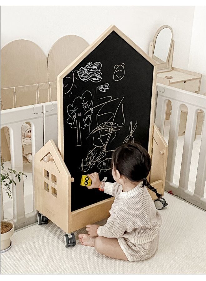 BEIE Kids Double Sided Whiteboard and Blackboard Writing Board Erasable for Kids And Adult Educational Toy Presentation Board 60x90cm - Image 3