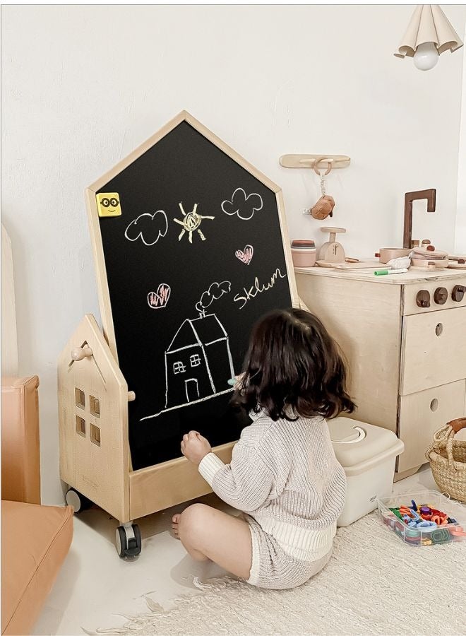 BEIE Kids Double Sided Whiteboard and Blackboard Writing Board Erasable for Kids And Adult Educational Toy Presentation Board 60x90cm - Image 5