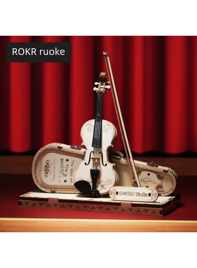 Ruoyi 3d Puzzle Puzzle Puzzle Children's Wooden Puzzle Model Creation Set Puzzle Toy-Color:TG410 Accordion - Image 4