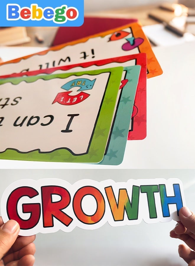 BEBEGO 22pcs Growth Mindset Posters Bulletin Board Set Motivational Change Your Mindset Posters Positive Sayings Inspirational Poster Classroom Poster Decoration for Teacher Students School Supplies, 2D Flat, Perfect for Room Decor - Image 4