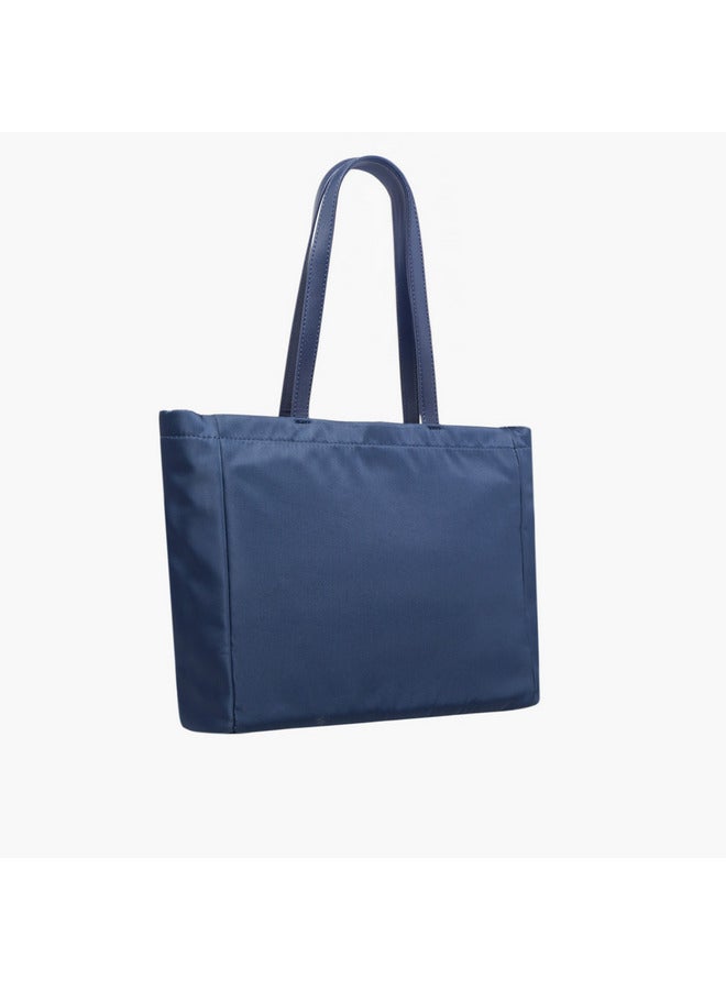 Lee Cooper Women Logo Applique Tote Bag with Double Handle and Zip Closure - Image 5