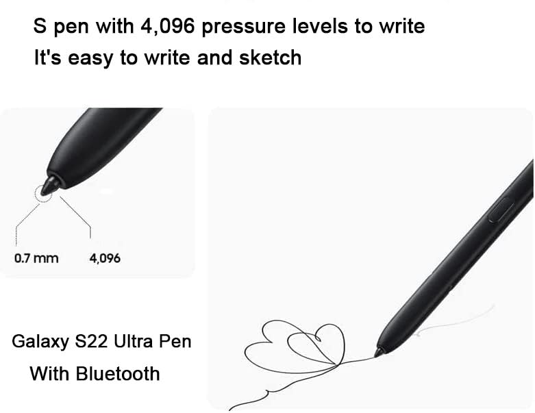 Befzygwk Galaxy S22 Ultra S Pen WithBluetooth Replacement for Samsung Galaxy S22 Ultra 5G Touch Stylus Pen, S22 S Pen Replacement + Tips/Nibs (Black) - Image 5