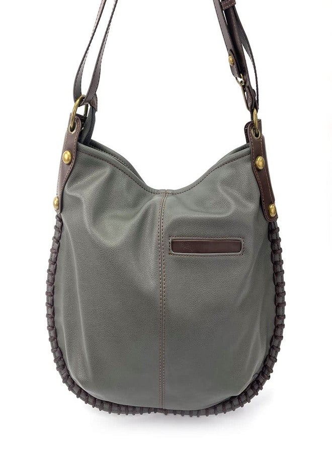 CHALA Handbag Charming Cross-body or Shoulder Convertible Large Hobo Bag - Grey (Chihuahua) - Image 2