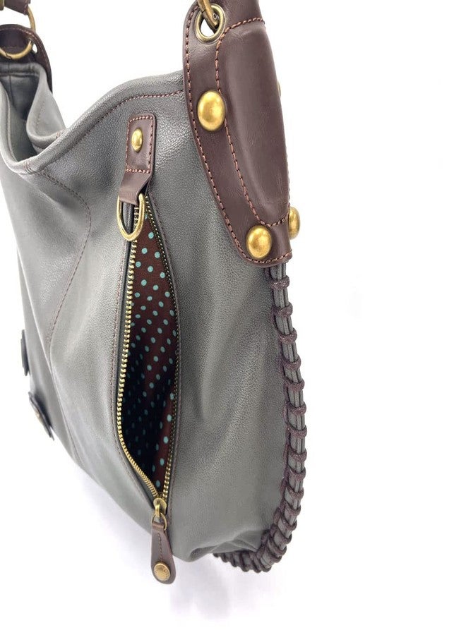 CHALA Handbag Charming Cross-body or Shoulder Convertible Large Hobo Bag - Grey (Chihuahua) - Image 5