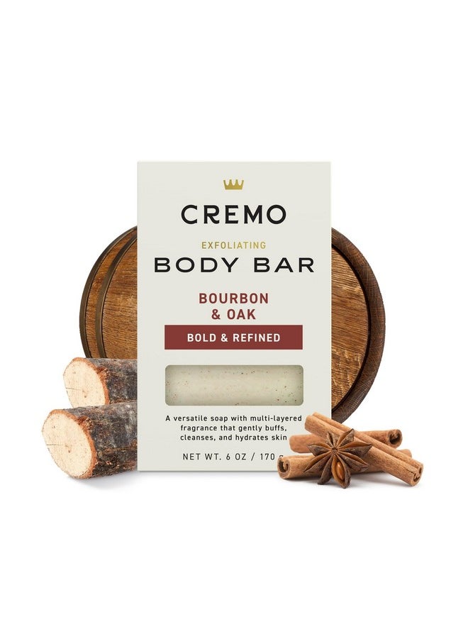 cremo Exfoliating Body Bars Bourbon & Oak - A Combination Of Lava Rock And Oat Kernel Gently Polishes While Shea Butter Leaves Your Skin Feeling Smooth And Healthy  - Image 2