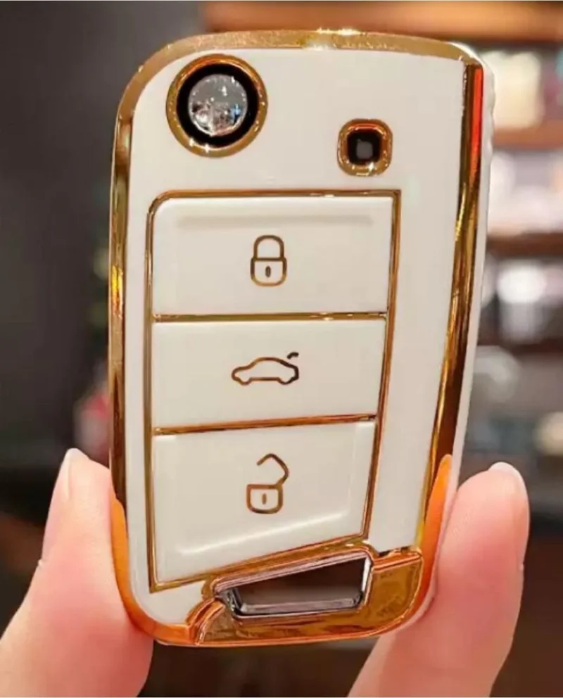 EC Shop Şenyıldız Aksesuar Seat Leon Mk3 Golf 7 and 7.5 T-Roc Luxury Key Protection Case