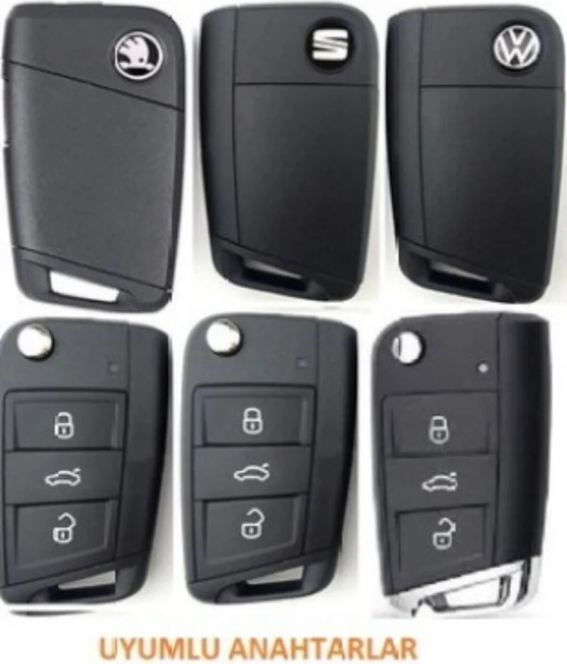EC Shop Şenyıldız Aksesuar Seat Leon Mk3 Golf 7 and 7.5 T-Roc Luxury Key Protection Case