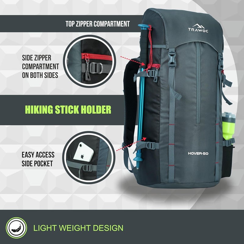 TRAWOC HOVER 50L Travel Backpack - Image 3