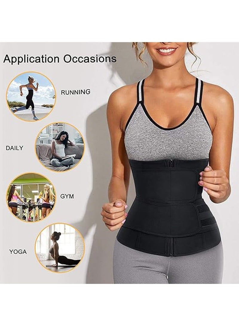DPTER Women's Waist Trainer Belt for Workouts - Body Shaping & Slimming Wrap, Black - Image 5