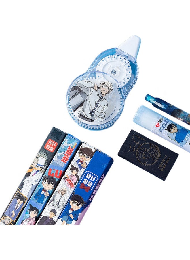 Aihao Detective Conan Collaboration Children'S Stationery Gift Set, Birthday Present For Elementary School Students, High-Quality Back-To Essential Stationery Set - Image 1