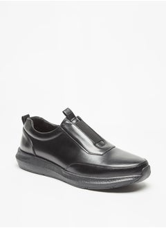 DUCHINI Men's Solid Slip-On Loafers with Pull Tabs  - Image 1