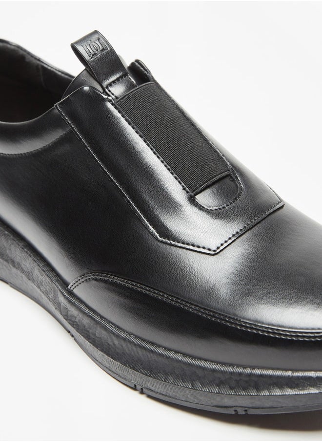 DUCHINI - Men's Solid Slip-On Loafers with Pull Tabs - Image 1