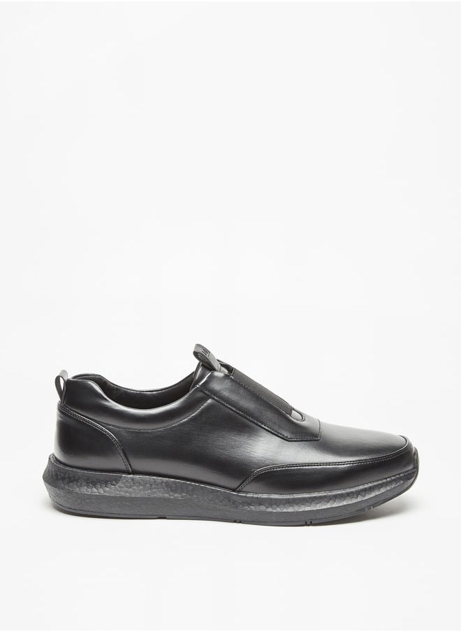 DUCHINI - Men's Solid Slip-On Loafers with Pull Tabs - Image 1