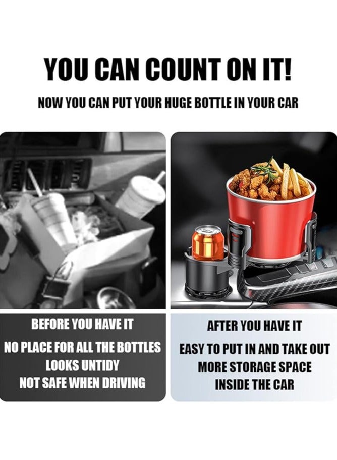 general Car Cup Holder Adapter, Car Beverage Extender Adapter, Beverage Cup Extender - Adjustable reusable car cup holder and car water bottle holder - Image 2