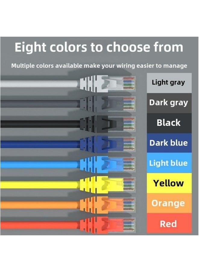 Household Engineering FS/UTP Super Category 5 Or 6 Unshielded Jumper Network Connection Line Oxygen-Free Copper Cable Gigabit Computer-Color:Six Types Of (light Gray) Oxygen-free Copper-Line Length:  - Image 3