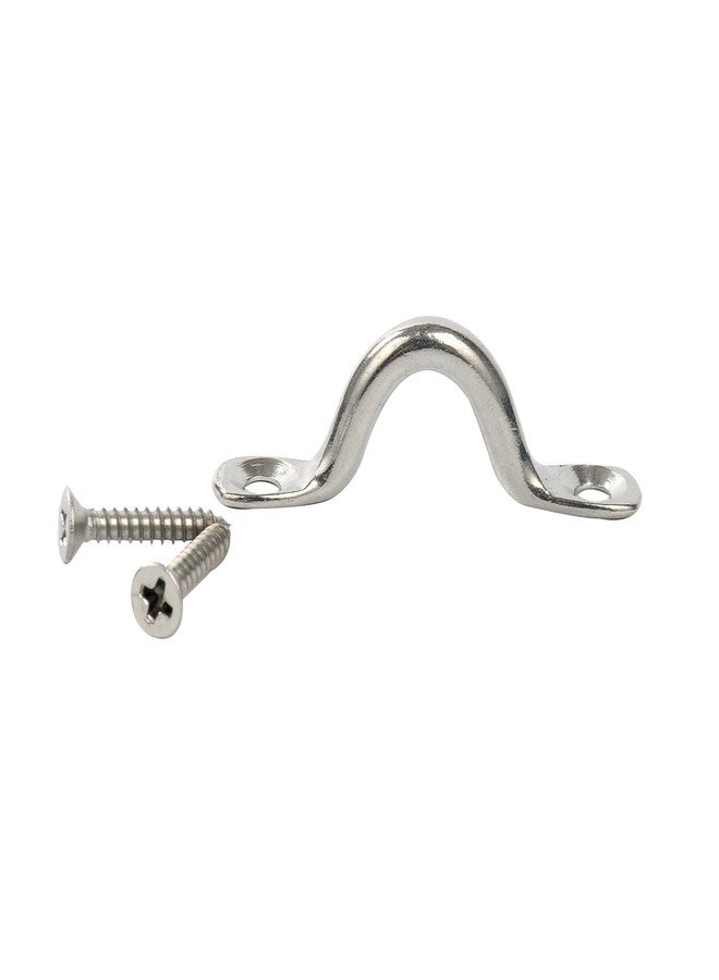Amarine Made Pack of 8 Stainless Steel Bimini Boat Top PAD Eye, Eye Straps, Tie Down, Kayak Deck Loops, Tie Down Anchor Point, footman's Loop for Kayak Canoe Rigging - Image 4