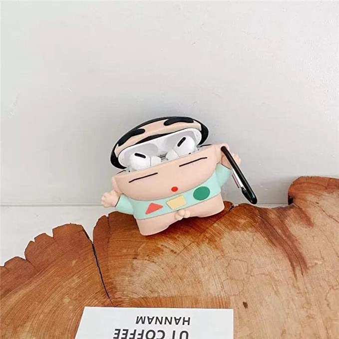 NAFA Soft Silicone Protective Case Cover with 3D Design Compatible with Apple AirPods Pro Shockproof Case Cover 3D Design (Earbuds is Not Included) (Shinchan) - Image 3