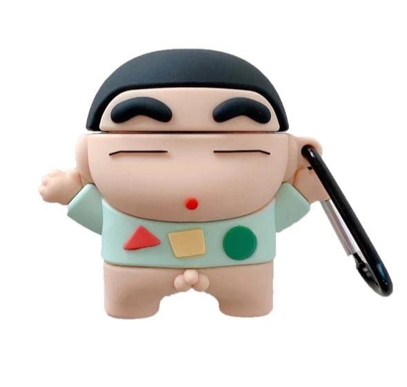 NAFA Soft Silicone Protective Case Cover with 3D Design Compatible with Apple AirPods Pro Shockproof Case Cover 3D Design (Earbuds is Not Included) (Shinchan) - Image 1