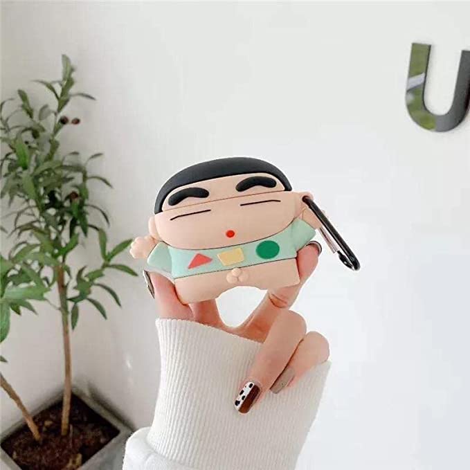 NAFA Soft Silicone Protective Case Cover with 3D Design Compatible with Apple AirPods Pro Shockproof Case Cover 3D Design (Earbuds is Not Included) (Shinchan) - Image 5