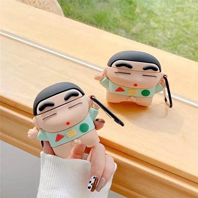 NAFA Soft Silicone Protective Case Cover with 3D Design Compatible with Apple AirPods Pro Shockproof Case Cover 3D Design (Earbuds is Not Included) (Shinchan) - Image 4