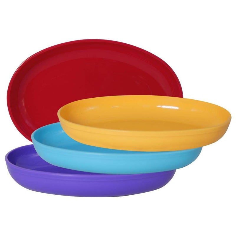 Wonder Homeware Sigma Snacker Microwave Safe Bowl Set, 4 pc 500 ml, Pink Color (Red Cyan Yellow Violet) - Image 1