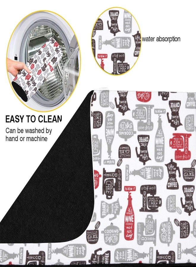 Cutting EDGE Microfiber Dish Drying Mat - Water Absorbent & Reversible for Kitchen Utensils, Counter Top, Sink (Pack of 1, 50CM X 38CM - White) - Image 3