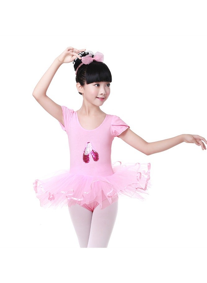 Toddler Fashion Girls Leotards Bodysuit Ballet Dress, Pink - Image 2
